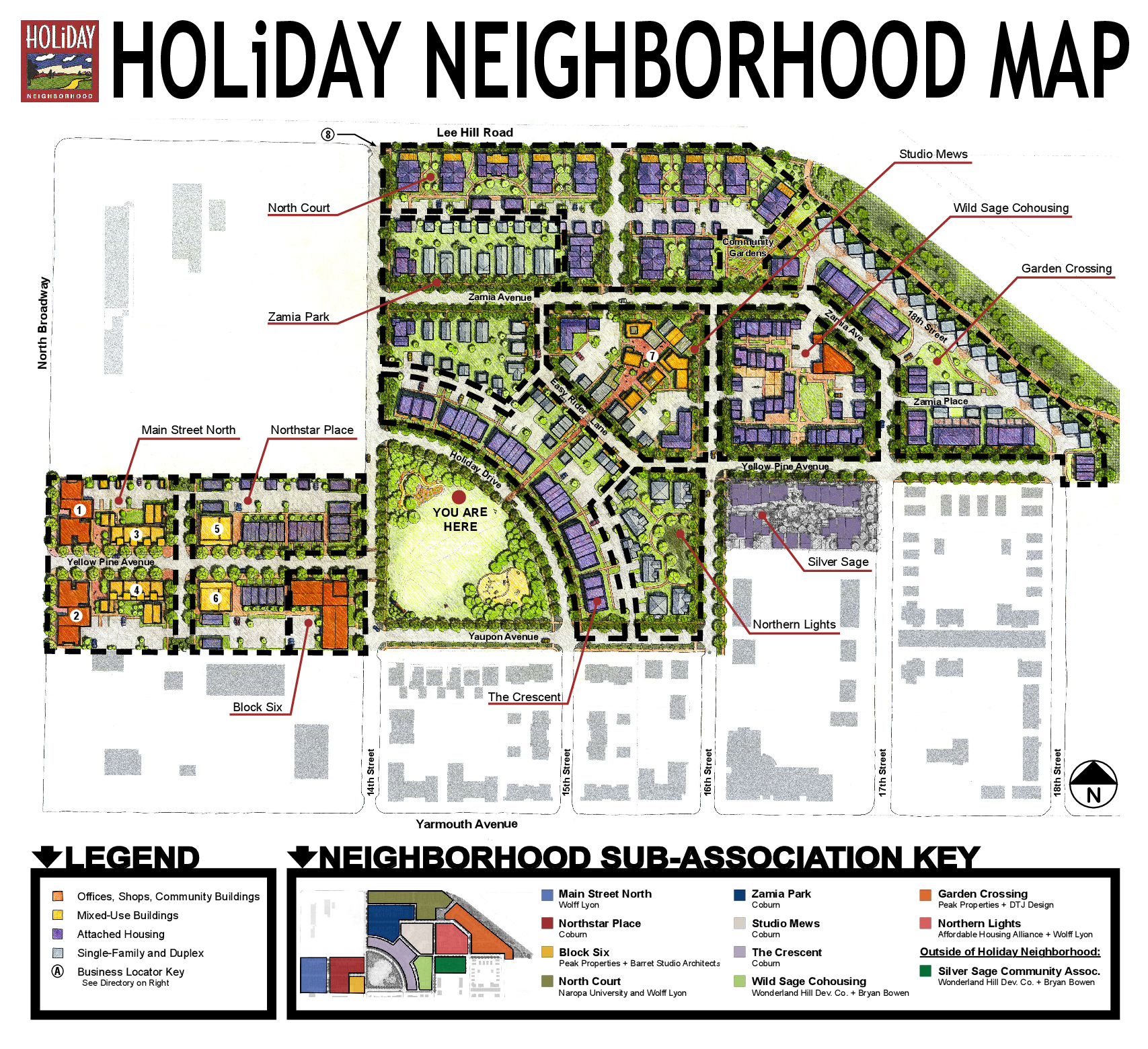 Map of Boulder, Colorado Holiday Park neighborhood