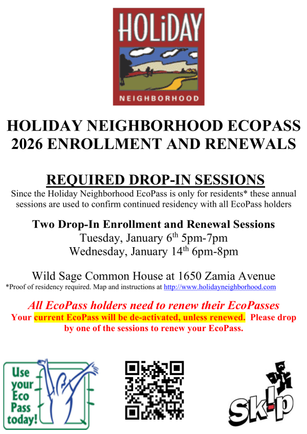 HOLIDAY ECO PASS 2026 FLYER